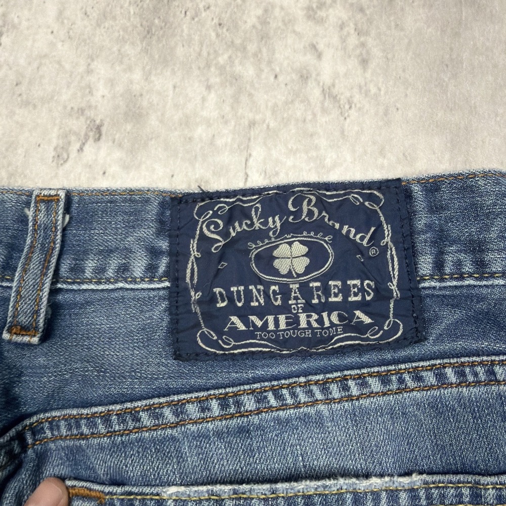 Lucky Brand Jeans Dungarees Straight Bootcut Men's Size 34x30 Zip Fly Denim USA - Picture 10 of 11